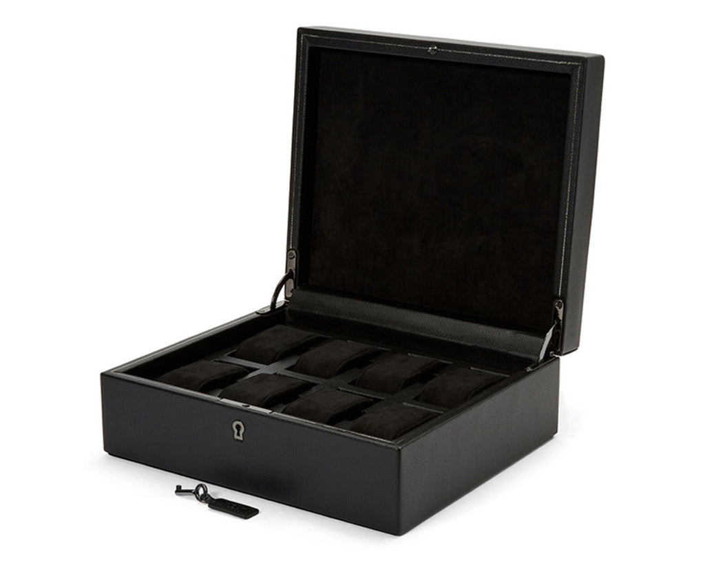 Wolf British Racing Green 8 Piece Watch Box Black - Penelope Kate