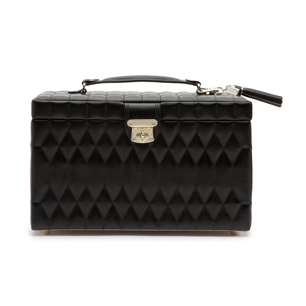 Wolf Caroline Large Jewellery Case Black - Penelope Kate