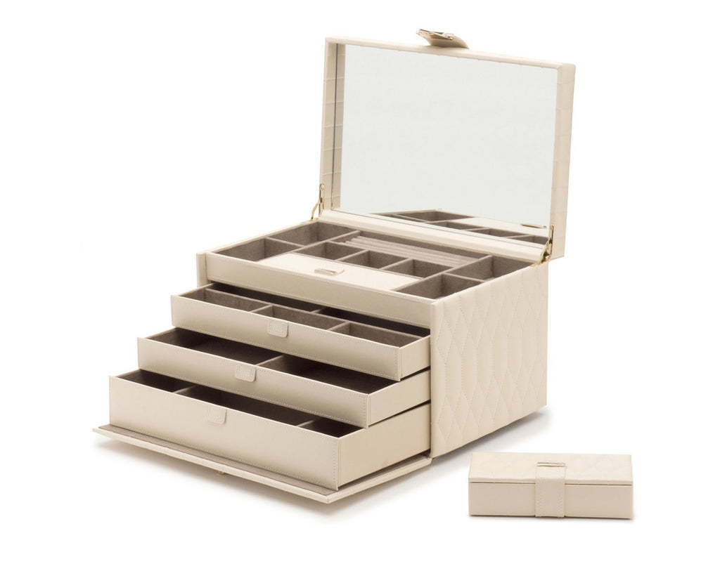 Wolf Caroline Large Jewellery Case Ivory - Penelope Kate