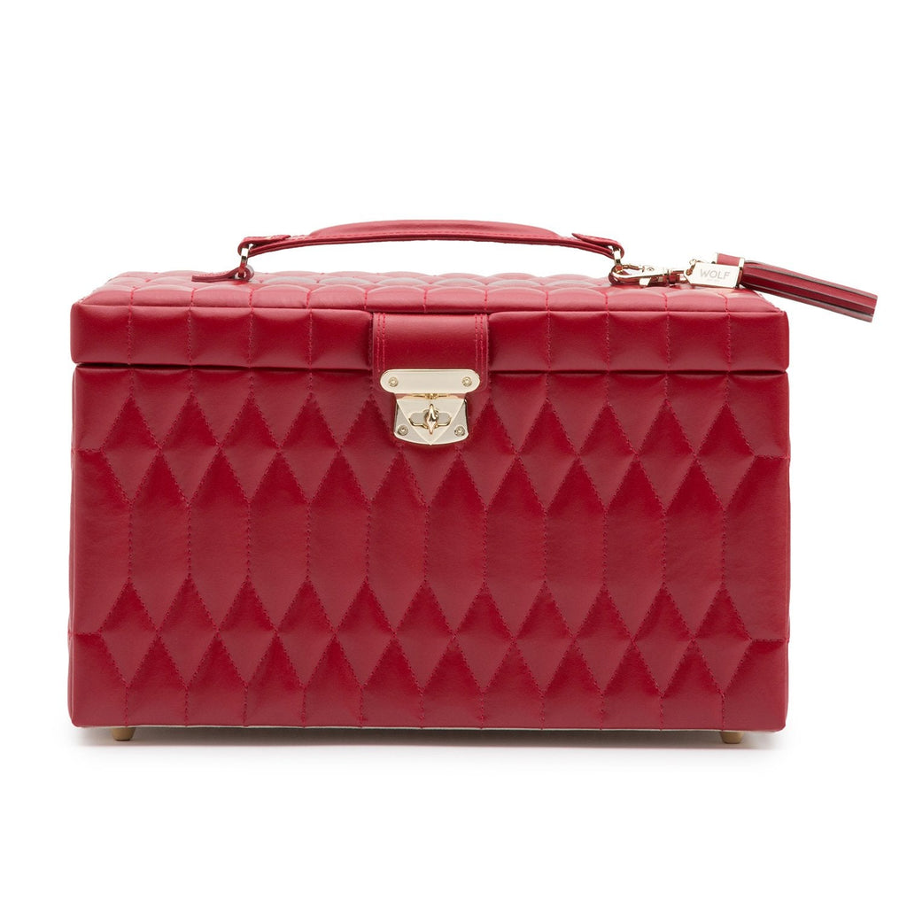 Wolf Caroline Large Jewellery Case Red - Penelope Kate