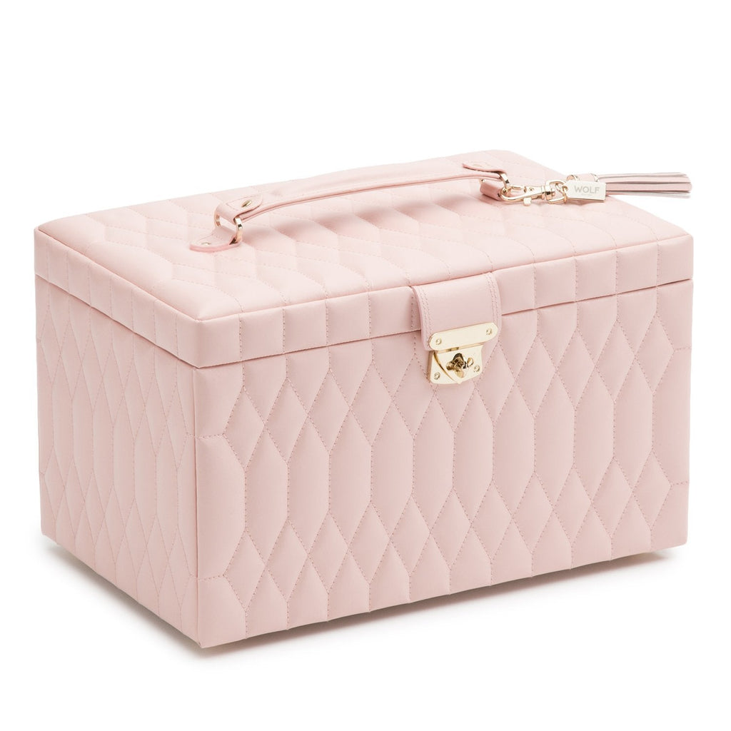 Wolf Caroline Large Jewellery Case Rose Quartz - Penelope Kate