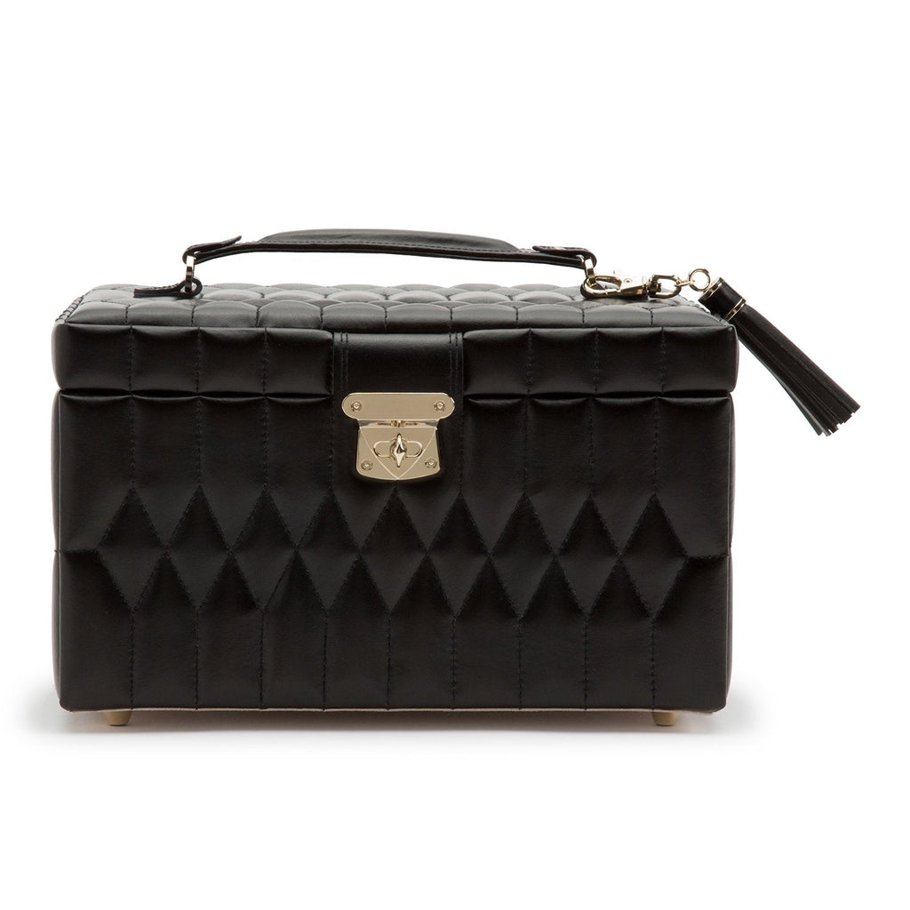 Wolf Caroline Medium Jewellery Case Black - Penelope Kate