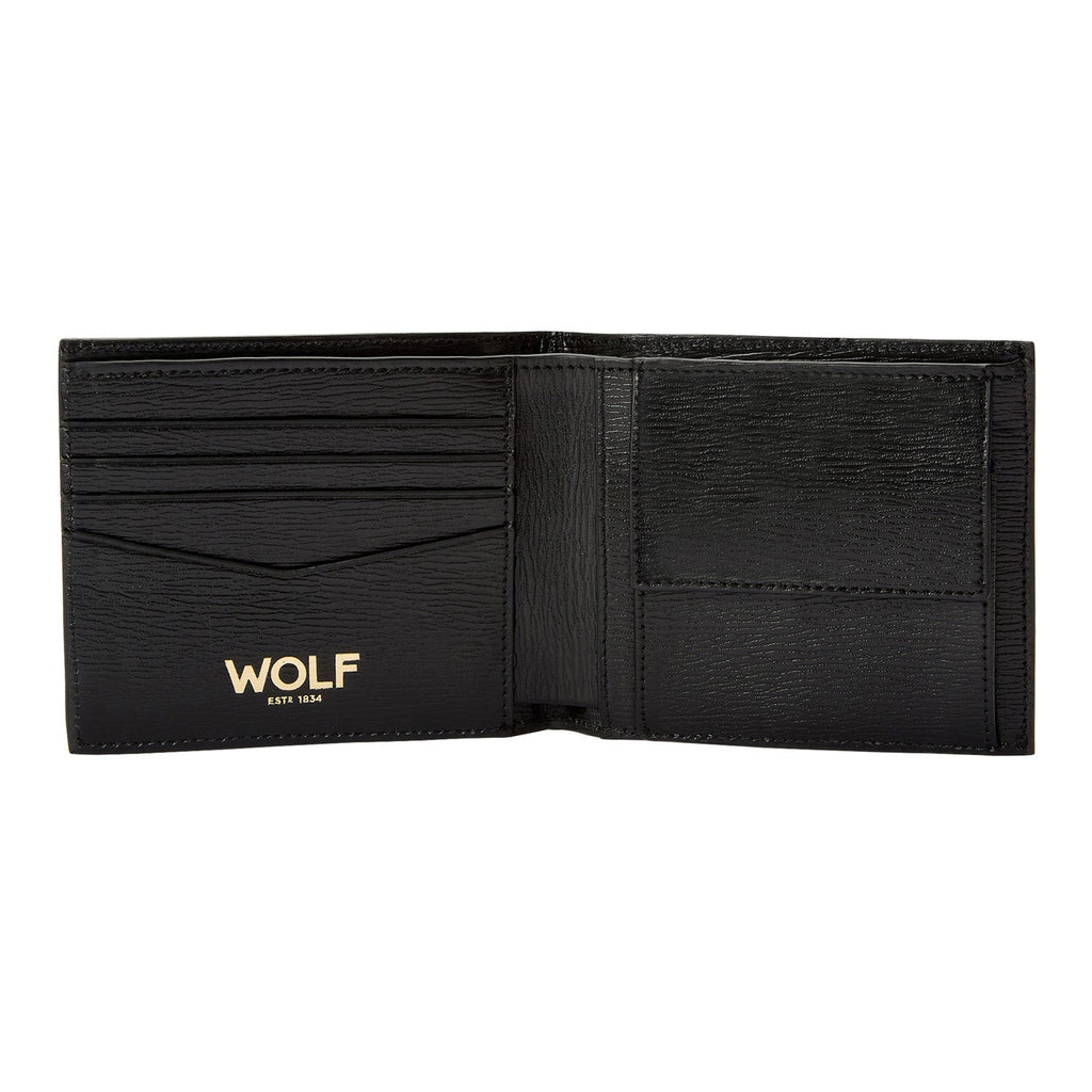 Wolf Logo Billfold Wallet with Coin Pouch Black - Penelope Kate