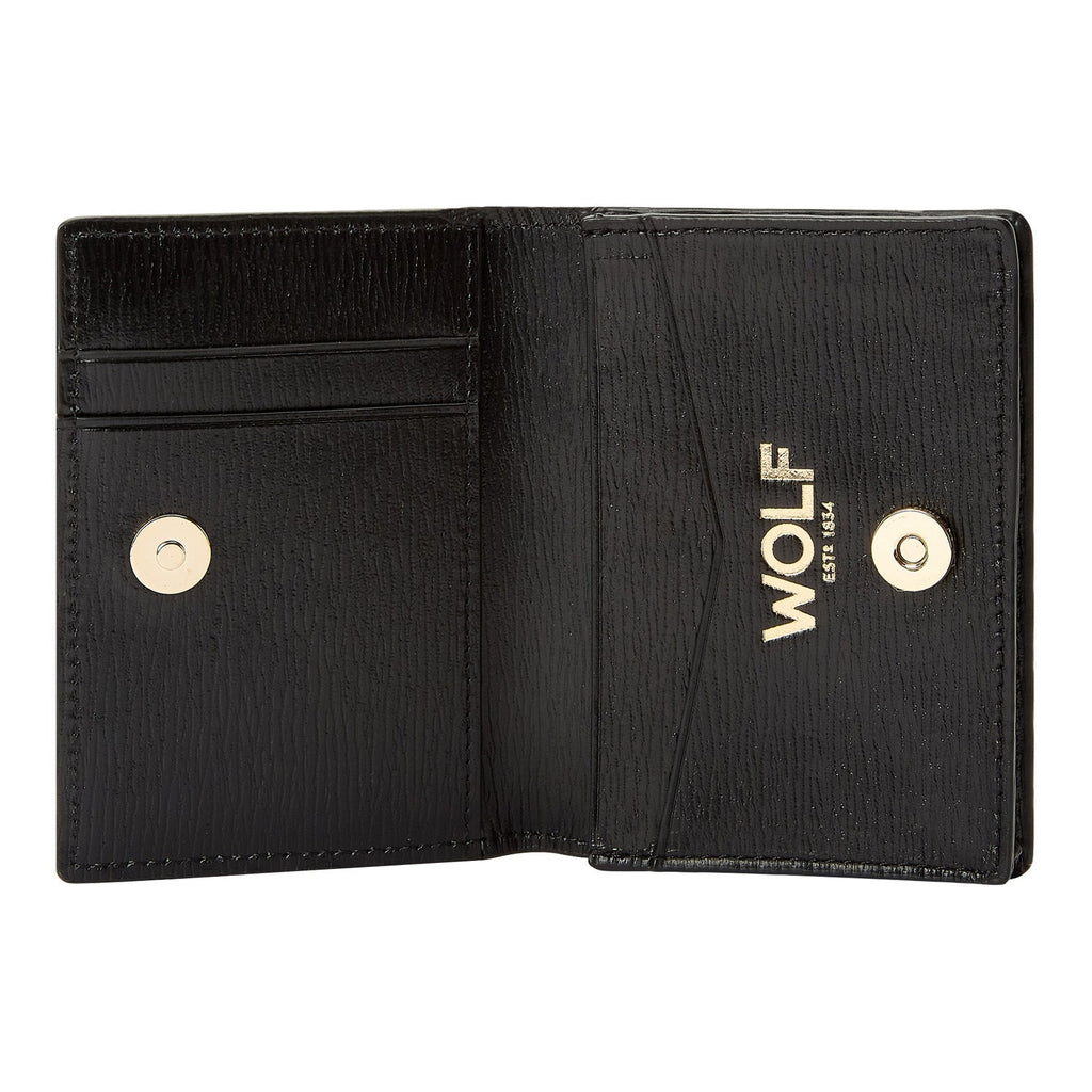 Wolf Logo Gusset Card Case Black - Penelope Kate