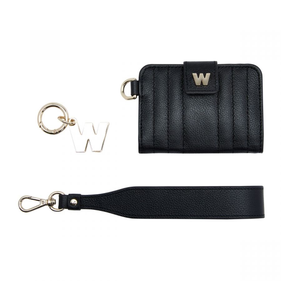 Wolf Mimi Credit Card Holder with Wristlet Black - Penelope Kate