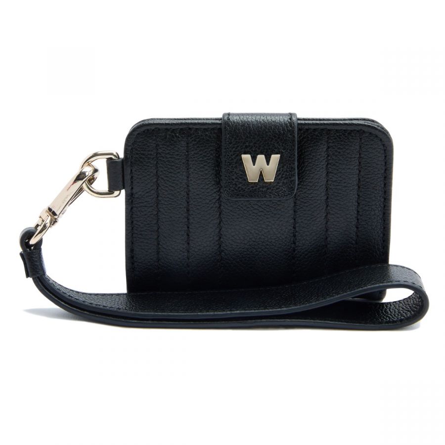 Wolf Mimi Credit Card Holder with Wristlet Black - Penelope Kate