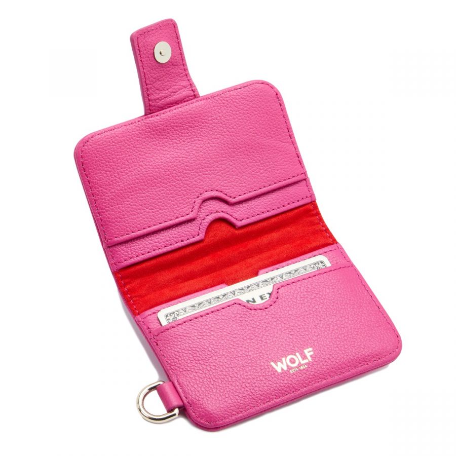 Wolf Mimi Credit Card Holder with Wristlet Pink - Penelope Kate