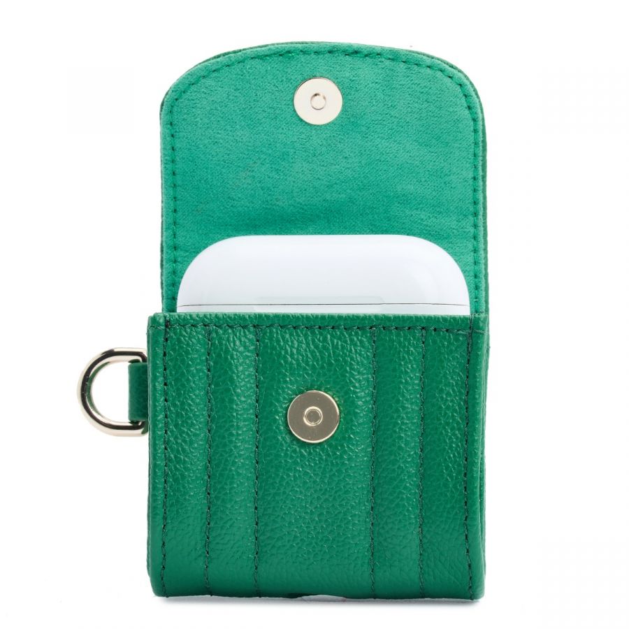 Wolf Mimi Earpods Case with Wristlet Green - Penelope Kate