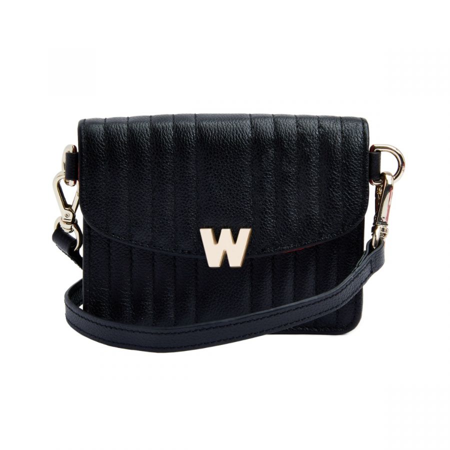 Wolf Mimi Mini Bag with Wristlet & Lanyard Black - Penelope Kate