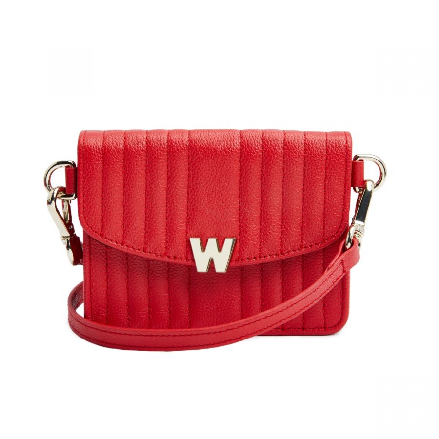 Wolf Mimi Mini Bag with Wristlet & Lanyard Red - Penelope Kate