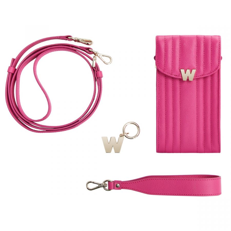 Wolf Mimi Phone Case with Wristlet & Lanyard Pink - Penelope Kate