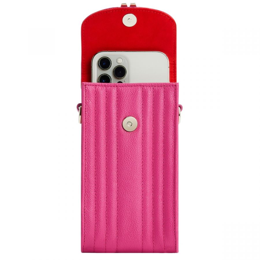 Wolf Mimi Phone Case with Wristlet & Lanyard Pink - Penelope Kate