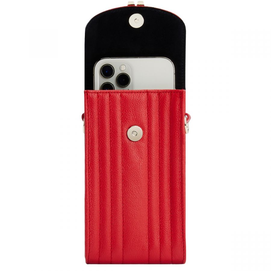 Wolf Mimi Phone Case with Wristlet & Lanyard Red - Penelope Kate