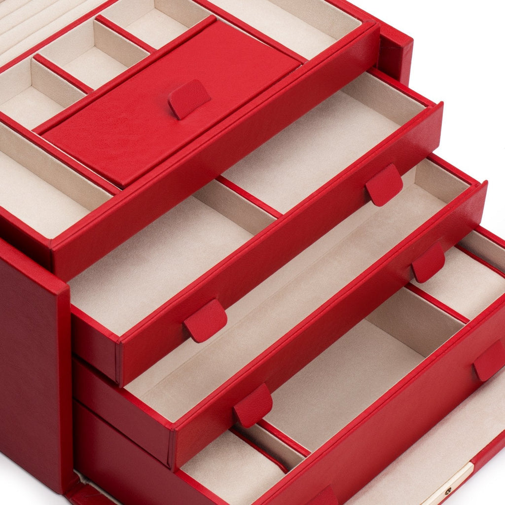 Wolf Palermo Large Jewellery Box Red - Penelope Kate