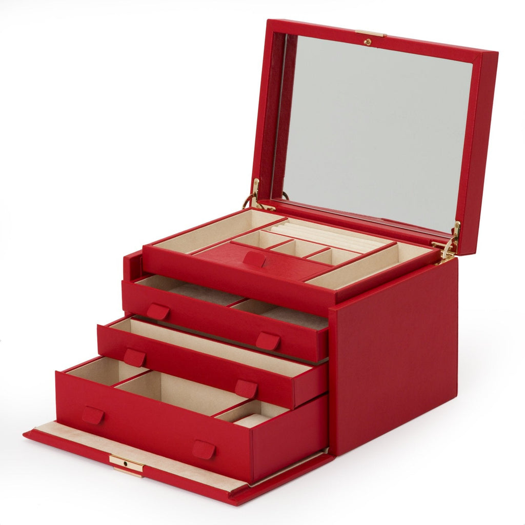 Wolf Palermo Large Jewellery Box Red - Penelope Kate