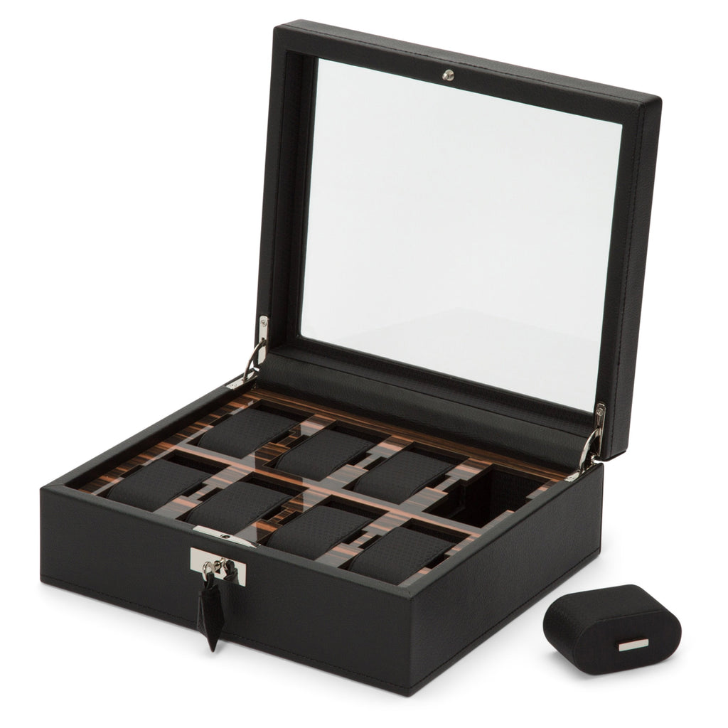 Wolf Roadster 8 Pc Watch Box Black - Penelope Kate