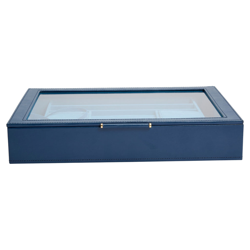 Wolf Sophia Jewellery Box with Window Indigo - Penelope Kate