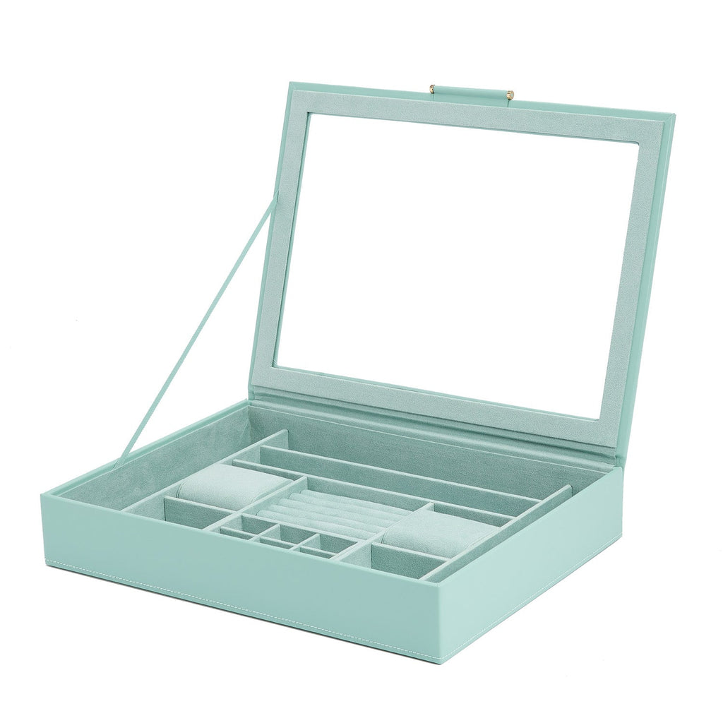 Wolf Sophia Jewellery Box with Window Jade - Penelope Kate