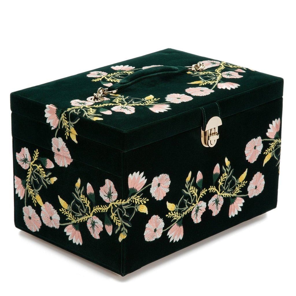 Wolf Zoe Large Jewellery Box Forest Green - Penelope Kate