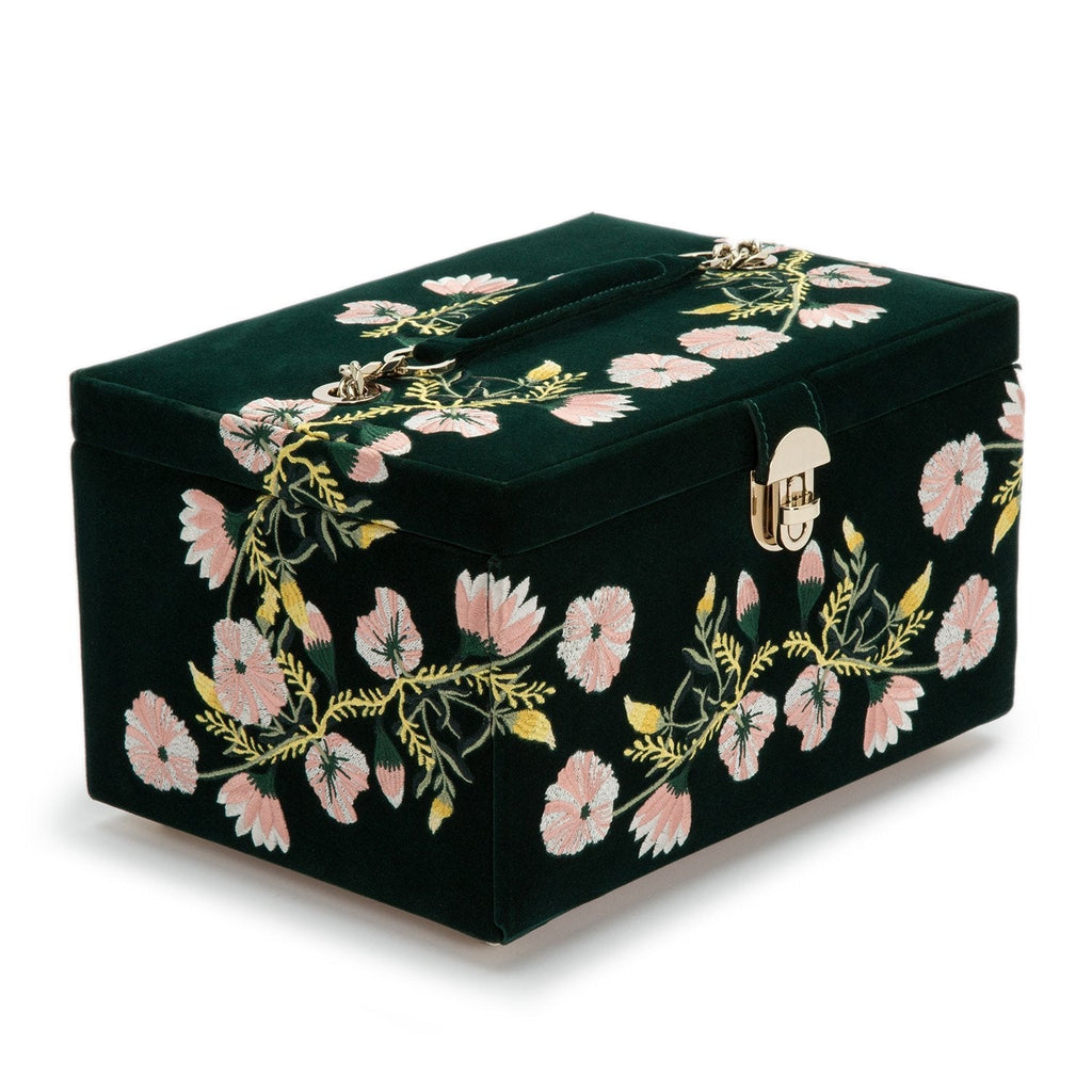 Wolf Zoe Medium Jewellery Box Forest Green - Penelope Kate